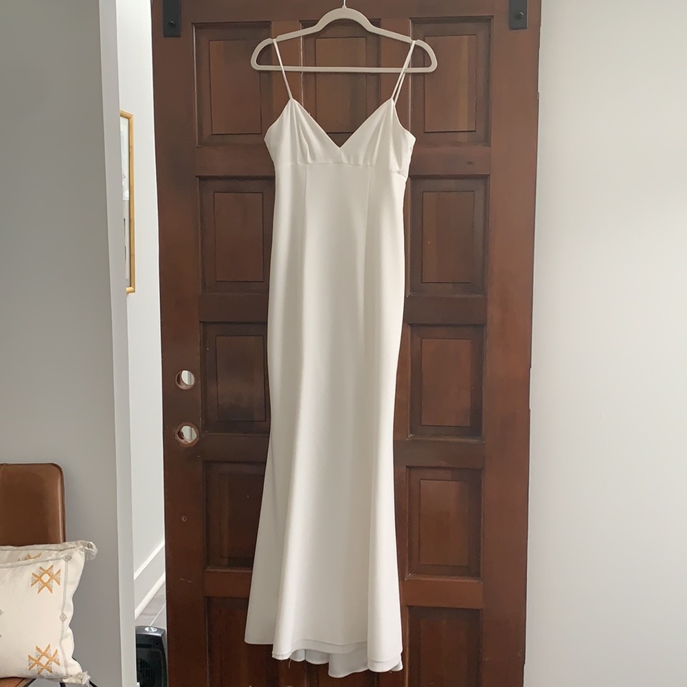 Amsale White Dress | sz 2 / fits like size 0